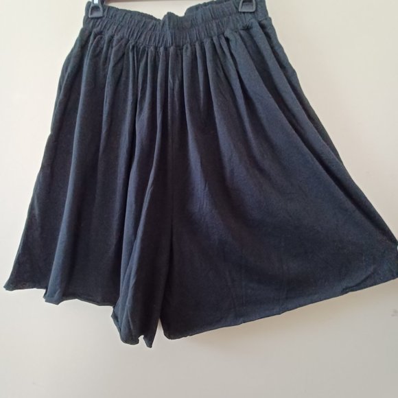 lunya Other - Lunya Organic Pajama Shorts 100% Pima Cotton High Rise Wide Leg Sz M Black